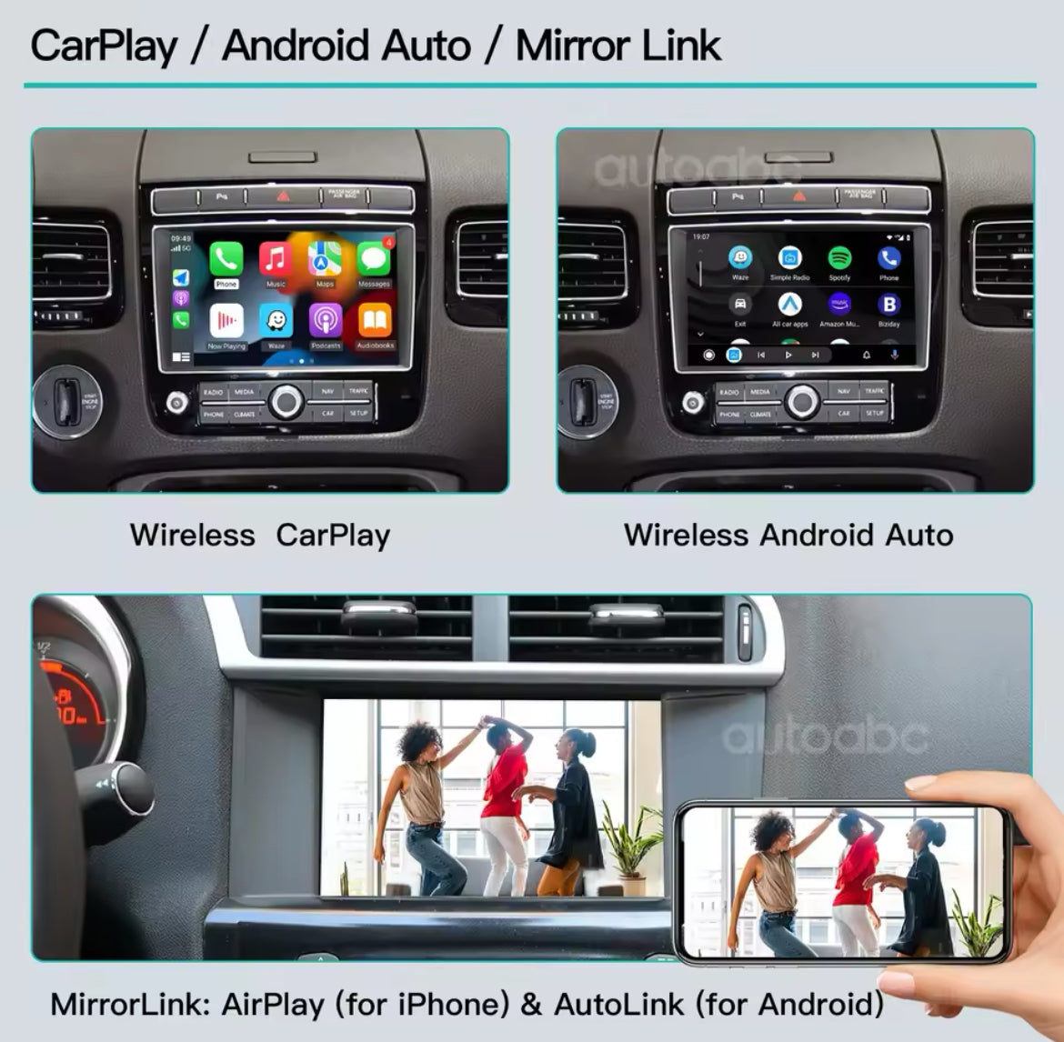 Volkswagen Touareg 2010-2018 Apple CarPlay & Android Auto