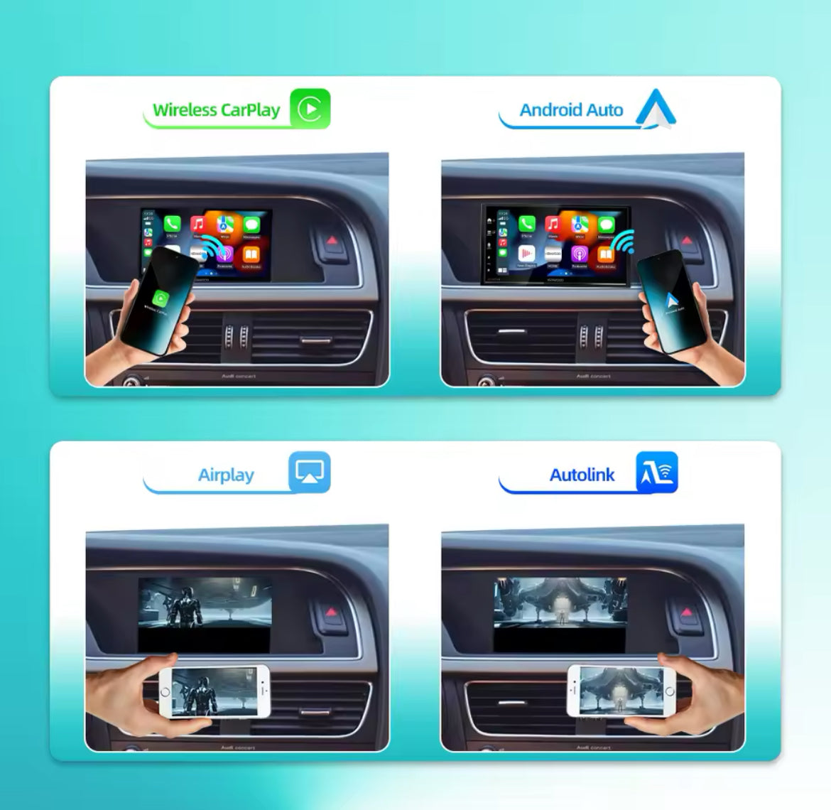 Audi A4/A5/Q5 2009-2015 Apple CarPlay & Android Auto